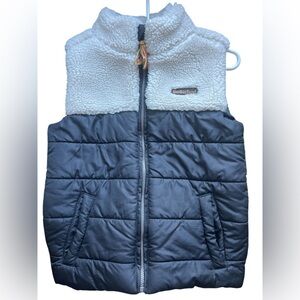 Timberland Kids Black and Cream Puffer Vest